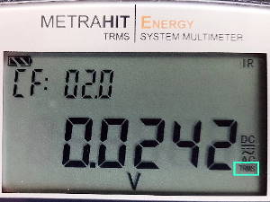 Image: Multimeter TRMS setting