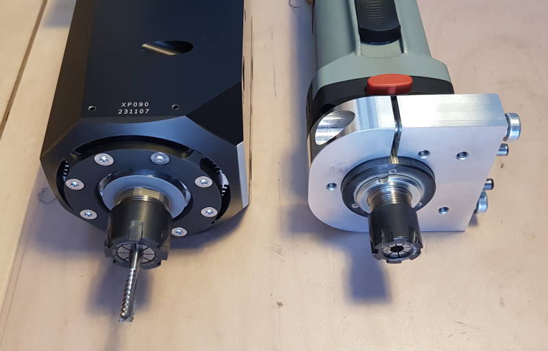 Image: Comparison of Router motor to HF-Spindle